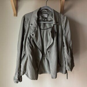 Marrakech Ronika Draped Moto Jacket Anthropologie Green Jade